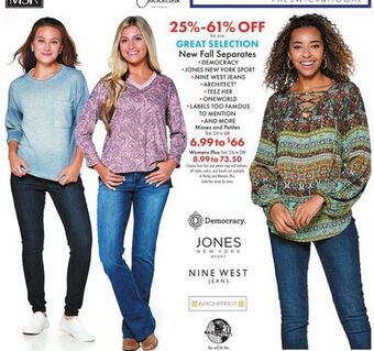 Boscov's Great selection new fall separates offer