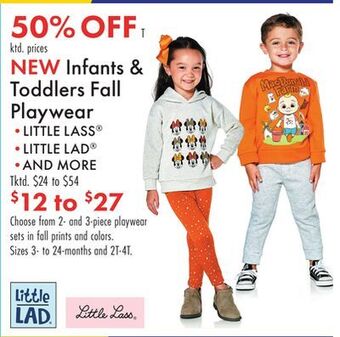 Boscov's Infants & toddlers fall playwear offer