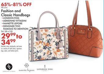 Boscov's Fashion and classic handbags offer