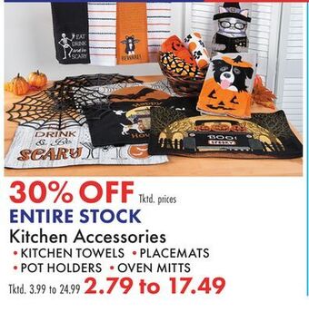 Boscov's Entire stock kitchen accessories offer