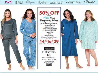 Boscov's New fall sleepwear, robes, and loungewear offer
