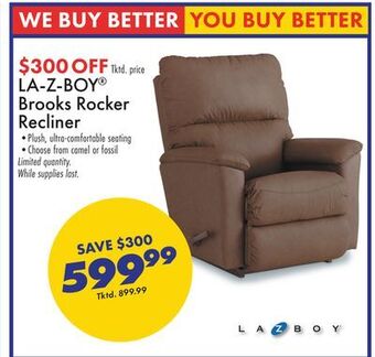 Boscov's La-z-boy® brooks rocker recliner offer