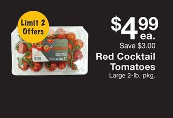 Fairway Store Market Red cocktail tomatoes offer