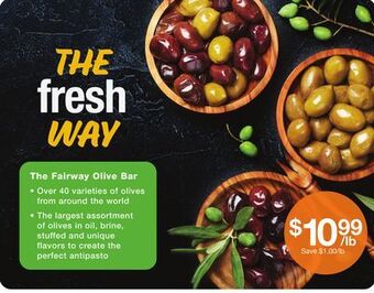 Fairway Store Market The fairway olive bar offer