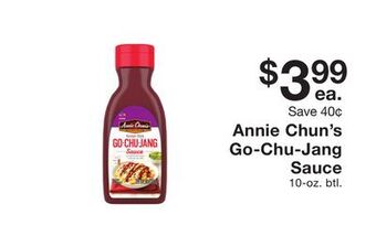 Fairway Store Market Annie chun's go-chu-jang sauce offer