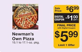Fairway Store Market Newman's own pizza offer