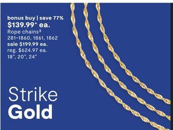 JC Penney Rope chains‡ offer