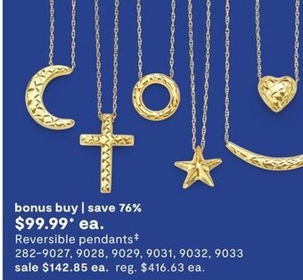 JC Penney Reversible pendants‡ offer