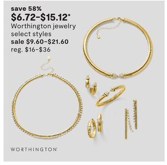 JC Penney Worthington jewelry offer