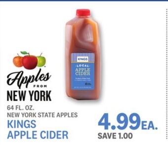 Kings Food Markets Kings apple cider offer