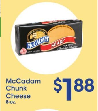 Price Rite Mccadam chunk cheese offer