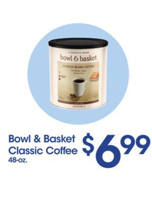 Price Rite Bowl & basket classic coffee offer