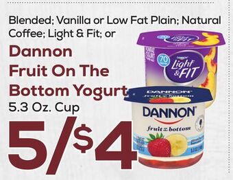 DeCicco & Sons Dannon fruit on the bottom yogurt offer