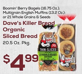 DeCicco & Sons Dave's killer bread organic sliced bread 20.5 oz. pkg. offer