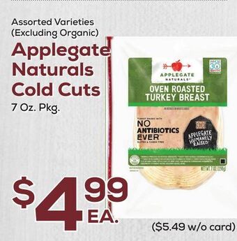 DeCicco & Sons Applegate naturals cold cuts offer