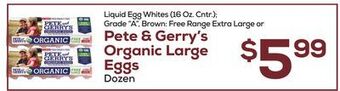 DeCicco & Sons Pete & gerry's organic large eggs offer