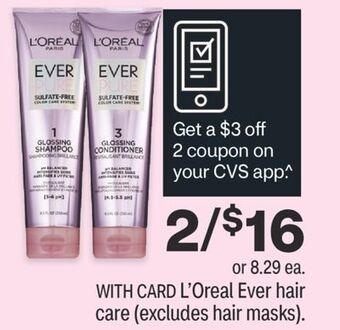 CVS L'oreal ever hair care offer