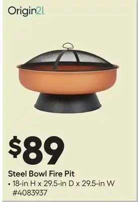 Lowe's Steel bowl fire pit offer