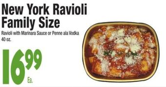 King Kullen New york ravioli family size offer