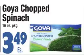 King Kullen Goya chopped spinach offer