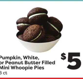 Weis Markets Pumpkin, white, or peanut butter filled mini whoopie pies offer