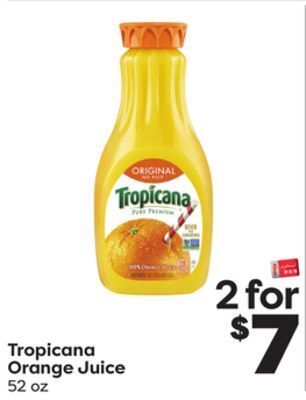 Weis Markets Tropicana orange juice offer