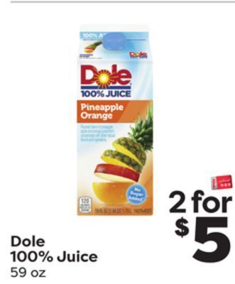 Weis Markets Dole 100% juice offer