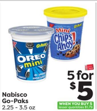 Weis Markets Nabisco go-paks offer