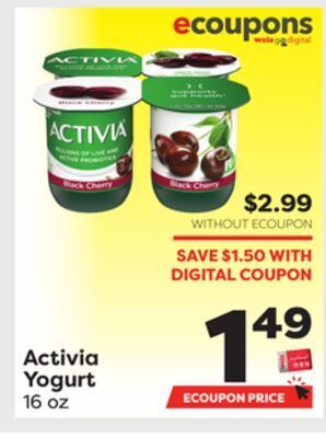 Weis Markets Activia yogurt offer