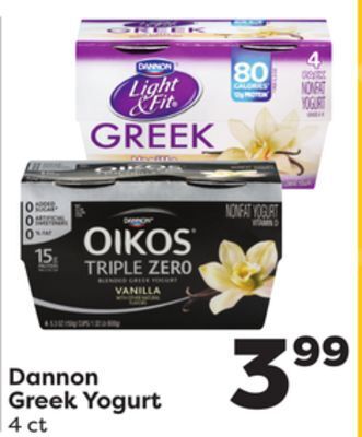 Weis Markets Dannon greek yogurt offer