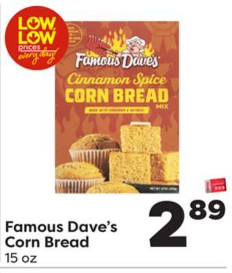 Weis Markets Famous dave's corn bread offer