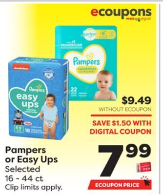 Weis Markets Pampers or easy ups offer