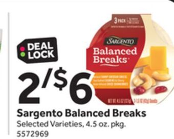 Stop&Shop Sargento balanced breaks offer