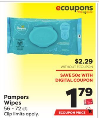 Weis Markets Pampers wipes offer