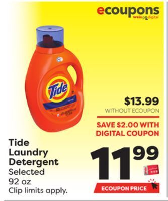 Weis Markets Tide laundry detergent offer