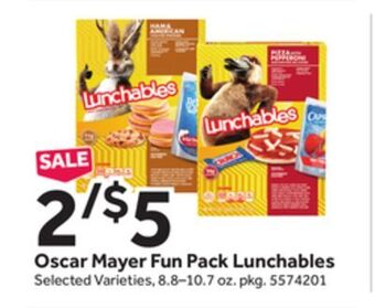 Stop&Shop Oscar mayer fun pack lunchables offer