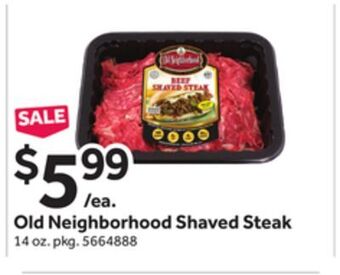 Stop&Shop Old neighborhood shaved steak offer