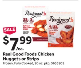 Stop&Shop Real good foods chicken nuggets or strips offer