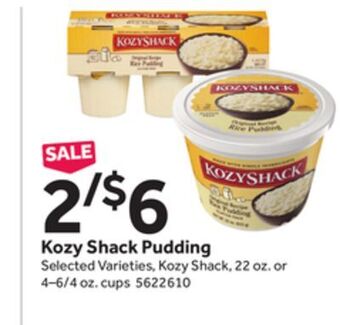 Stop&Shop Kozy shack pudding offer