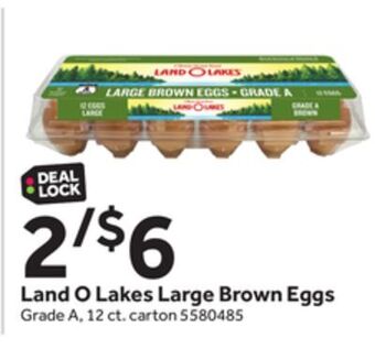Stop&Shop Land o lakes large brown eggs offer