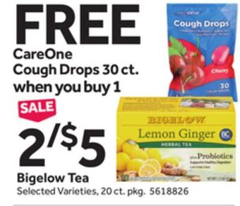 Stop&Shop Bigelow tea offer