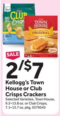 Stop&Shop Kellogg's town house or club crisps crackers offer