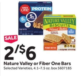 Stop&Shop Nature valley or fiber one bars offer