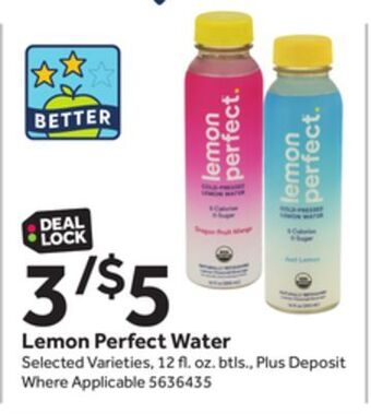 Stop&Shop Lemon perfect water offer