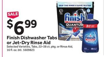 Stop&Shop Finish dishwasher tabs or jet-dry rinse aid offer