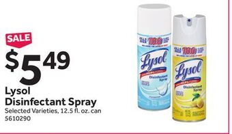 Stop&Shop Lysol disinfectant spray offer