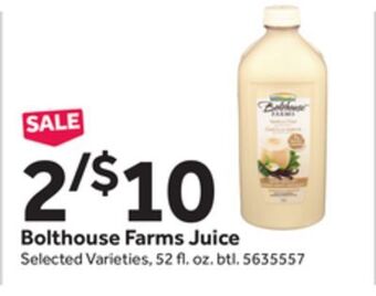 Stop&Shop Bolthouse farms juice offer