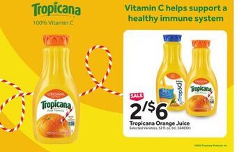 Stop&Shop Tropicana orange juice offer