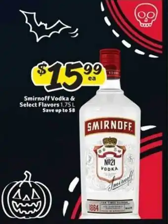 Winn Dixie Smirnoff vodka & select flavors save up offer