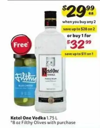 Winn Dixie Ketel one vodka filthy olives with pur chase offer